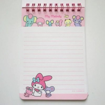 Photo2: Sanrio My Melody ring memo pad pink Brand New