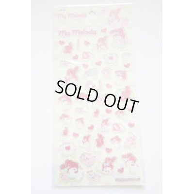 Photo1: Sanrio My Melody Glitter Vinyl Stickers New