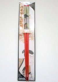 Ukiyoe Wooden Chopsticks red Toshusai Sharaku Brand New