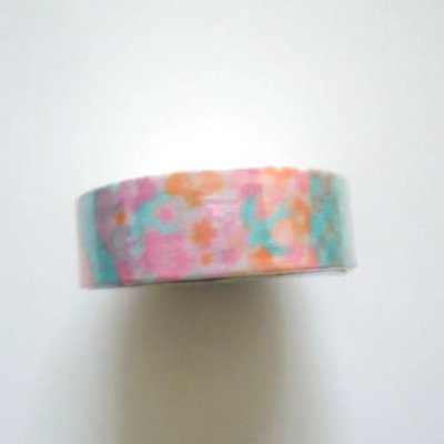 Photo2: Decorative Craft Washi Masking Tape Sticker pink swallow shibori pattern New