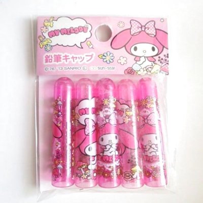 Photo1: Sanrio My Melody Pencil Caps Pink Mushroom Brand New