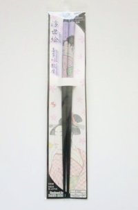 Ukiyoe Wooden Chopsticks black Kitagawa Utamaro Brand New