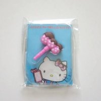 Sanrio Hello Kitty earphone jack ribbon chocolate pink iphone mobile Brand New