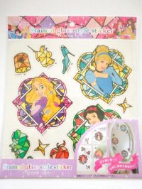 Disney Princess stained glass style sticker Brand New