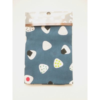 Photo1: Tenugui Cotton Hand Cloth onigiri rice ball navy 100% Cotton Brand-New