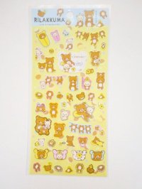 San-X Rilakkuma Kigurumi costume Stickers yellow Brand New 