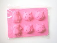 Silicone Mold Animal Bear Ice cube Chocolate Pink New