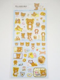 San-X Rilakkuma Kigurumi costume Stickers blue Brand New 