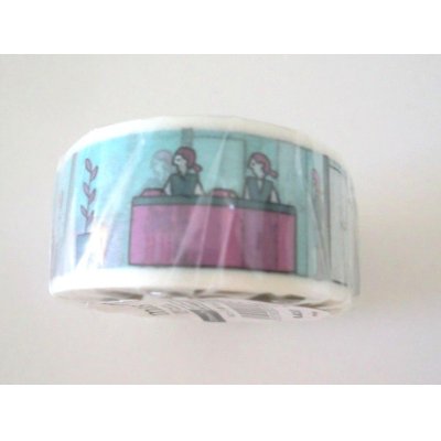 Photo1: Decorative Craft Washi Masking Tape Sticker Office workers Brand New