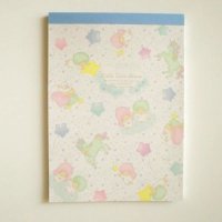 Sanrio Little Twin Stars Kiki & Lala Memo Pad Unicorn white Brand New