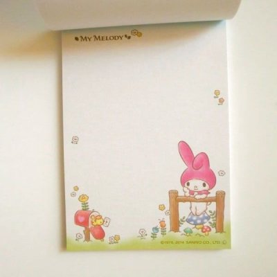 Photo2: Sanrio My Melody Memo Pad park Brand New