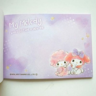 Photo3: Sanrio My Melody Mini Memo Pad pink purple Brand New