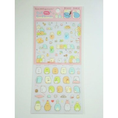 Photo1: San-X Sumikko Gurashi index notebook planner etc.. vinyl Stickers pink New 