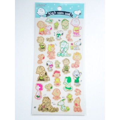 Photo1: Peanuts Snoopy Stickers Charlie Brown friends Brand-New