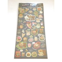 San-X Rilakkuma special burger Stickers blue Brand New 