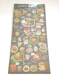 San-X Rilakkuma special burger Stickers blue Brand New 