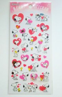 Peanuts Snoopy Stickers Charlie Brown heart pink Brand-New