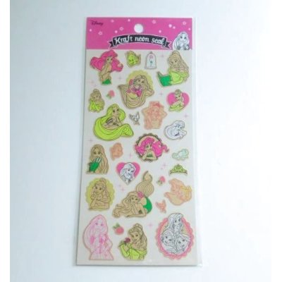 Photo1: Disney Princess Ariel Rapunzel etc craft Sticker Brand New