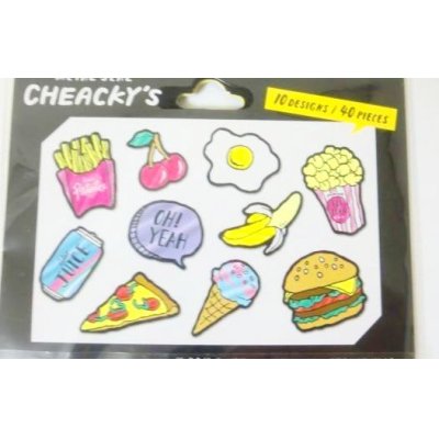 Photo2: Fast Food Junk flake Stickers 40 pcs New