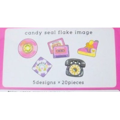 Photo2: Candy Drop flake vinyl stickers music retro 100 pcs New