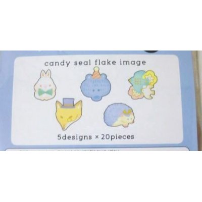 Photo2: Candy Drop flake vinyl stickers Animal 100 pcs New