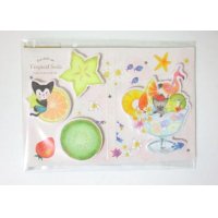 Lovely Dreamy Sweets Fruit Parfait Cat Memo Tags Slips Labels set New