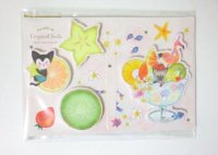 Lovely Dreamy Sweets Fruit Parfait Cat Memo Tags Slips Labels set New