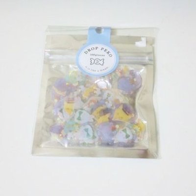 Photo1: Candy Drop flake vinyl stickers Animal 100 pcs New