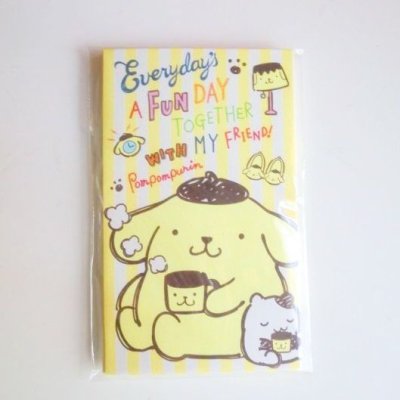 Photo1: Sanrio Pompompurin tea time mini envelopes Brand New