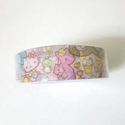 Photo3: Sanrio Hello Kitty elephant pink Scotch Tape sellotape 2 pcs set Brand New