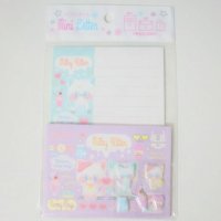 Mini petite writing paper set cat kitten purple lovely Brand New