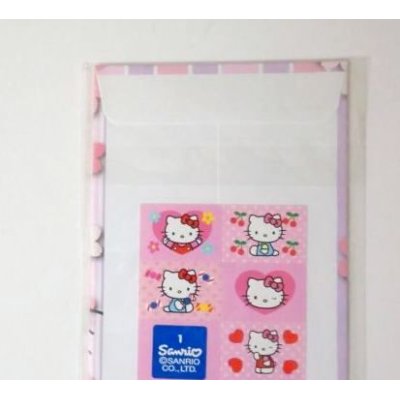 Photo2: Sanrio Hello Kitty mini envelopes sakura kimono pink Brand New