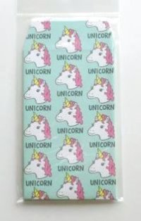 Unicorn mini envelopes green pink cute Brand New