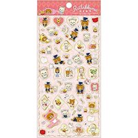 San- X rilakkuma adventures in wonderland Stickers pink Brand New