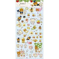 San- X rilakkuma adventures in wonderland Stickers blue Brand New