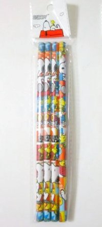 Peanuts Snoopy Woodstock Pencils 4set Brand New