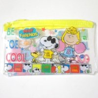 Peanuts Snoopy Sally Mini Coin Purse Petite Vinyl Pouch Yellow Brand New