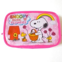 Peanuts Snoopy Mini Vinyl Pouch Pink Brand New