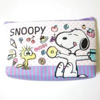 Peanuts Snoopy Woodstock Sweets Mini Pouch Purple Brand New