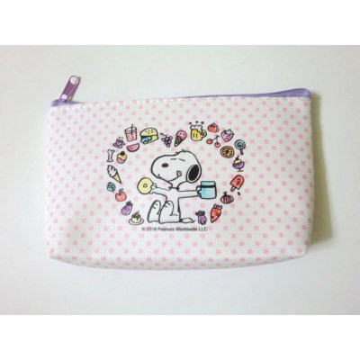 Photo2: Peanuts Snoopy Woodstock Sweets Mini Pouch Purple Brand New