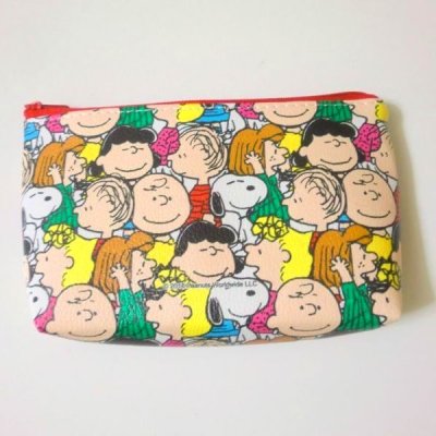 Photo2: Peanuts Snoopy Charlie Brown Friends Mini Pouch Brand New