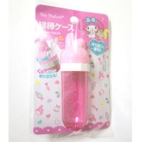 Sanrio My Melody Cotton Swab ear bud q-tip Case Glitter Pink Brand New