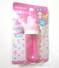 Sanrio My Melody Cotton Swab ear bud q-tip Case Glitter Pink Brand New