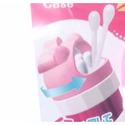 Photo2: Sanrio Hello Kitty Cotton Swab ear bud q-tip Case Glitter Pink Brand New