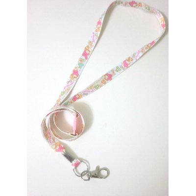 Photo1: Sanrio My Melody Name ID Card Holder Neck Strap lanyard White Pink New