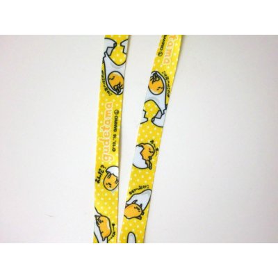 Photo2: Sanrio Gudetama Egg Name ID Card Holder Neck Strap lanyard Yellow New