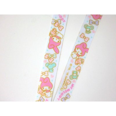 Photo2: Sanrio My Melody Name ID Card Holder Neck Strap lanyard White Pink New