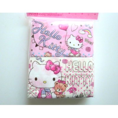 Photo1: Sanrio Hello Kitty Pocket Tissue 4 pcs pastel pink Brand New