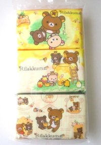 San-X Rilakkuma Pocket Tissue 6 pcs honey picnic Brand New