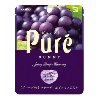 Photo1: Kanro Pure Gummy Gummi grape Japanese Sweets Brand New